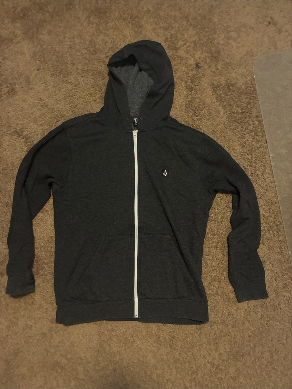 Volcom Men’s Dark Gray Full-Zip Hoodie